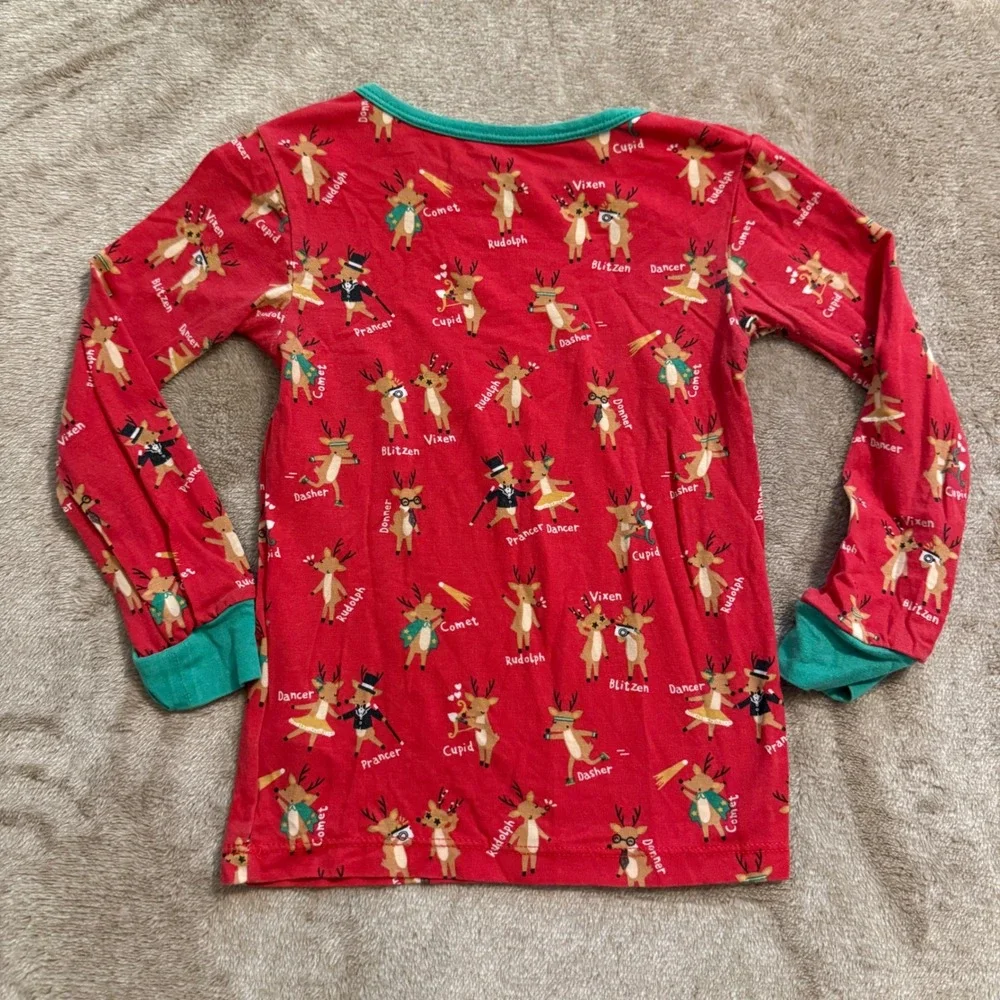 Magnetic Me Reindeer Christmas Pajamas Toddler 2T Red Modal Long Sleeve Set